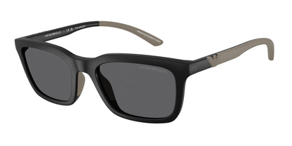 Emporio Armani EA4249U Rectangle Sunglasses  500181-Matte Black 55-145-20 - Color Map Black