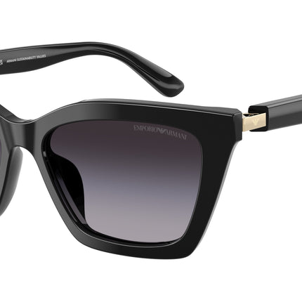Emporio Armani EA4250U Butterfly Sunglasses  50178G-Shiny Black 54-140-16 - Color Map Black