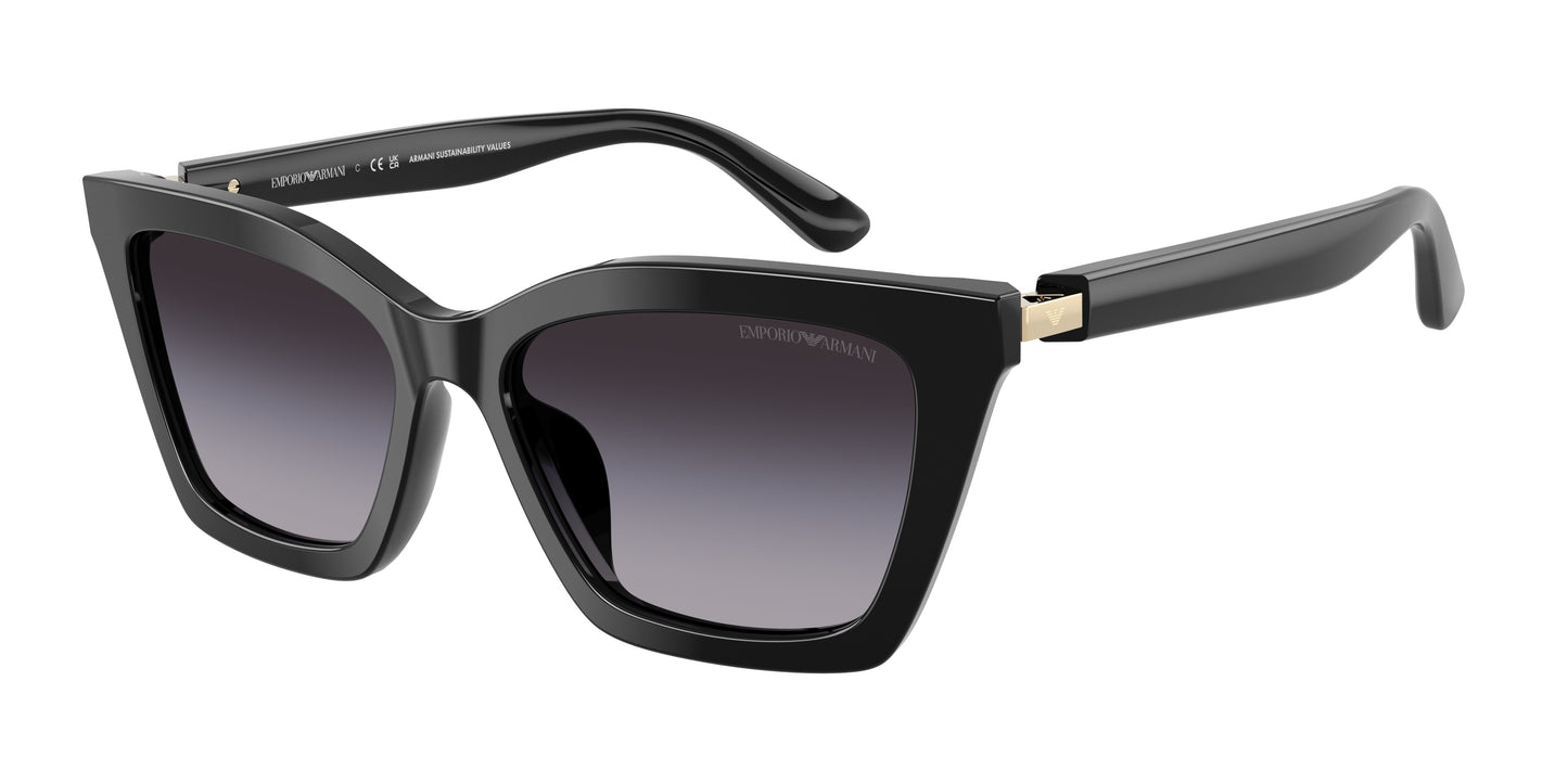 Emporio Armani EA4250U Butterfly Sunglasses  50178G-Shiny Black 54-140-16 - Color Map Black