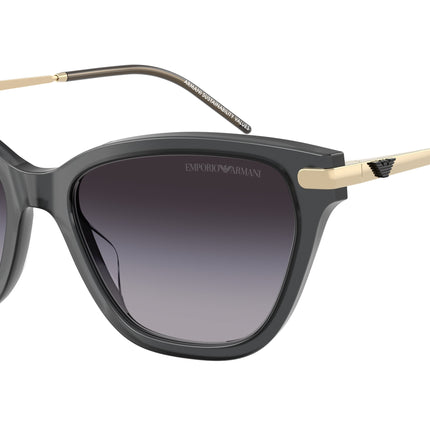 Emporio Armani EA4251F Cat Eye Sunglasses  62628G-Shiny Opal Black 56-140-17 - Color Map Grey