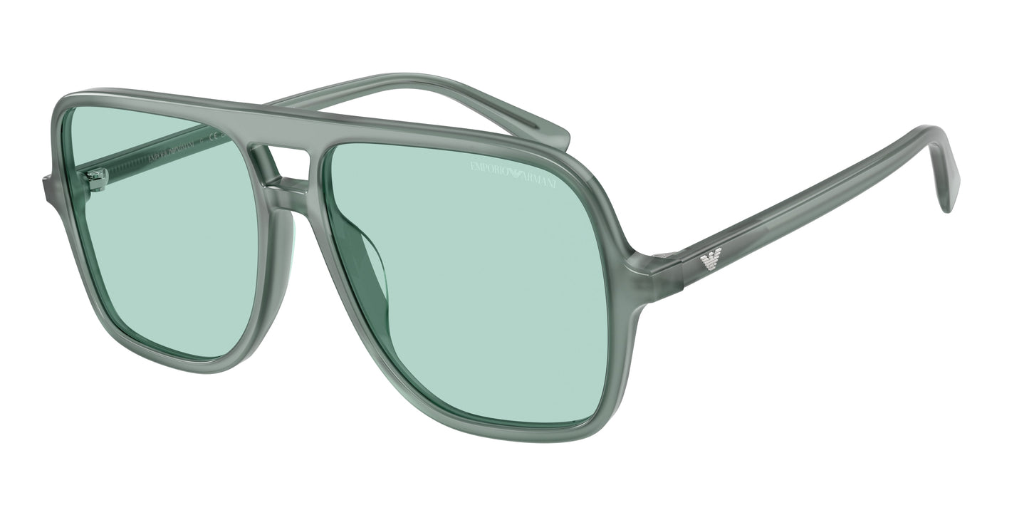 Emporio Armani EA4252U Pilot Sunglasses  627065-Shiny Opaline Light Blue 57-145-15 - Color Map Blue
