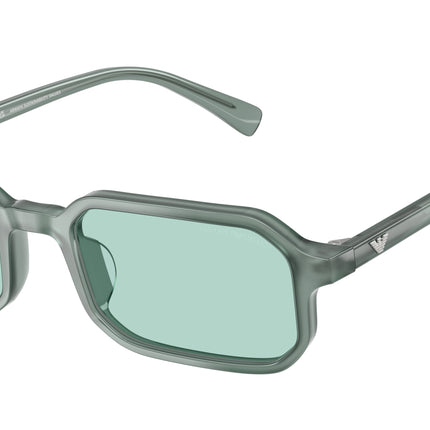 Emporio Armani EA4253U Rectangle Sunglasses  627065-Shiny Opaline Light Blue 54-145-21 - Color Map Blue