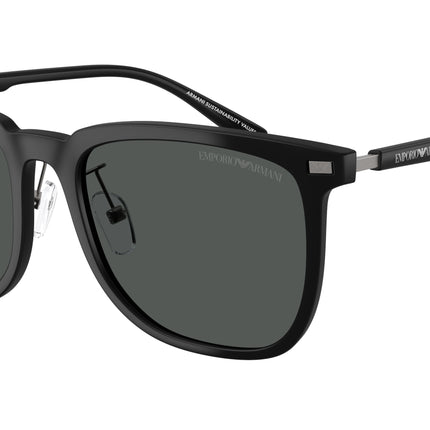 Emporio Armani EA4255D Irregular Sunglasses  500187-Matte Black 56-145-18 - Color Map Black