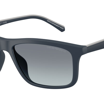 Emporio Armani EA4257U Pillow Sunglasses  508819-Matte Blue 57-145-17 - Color Map Blue