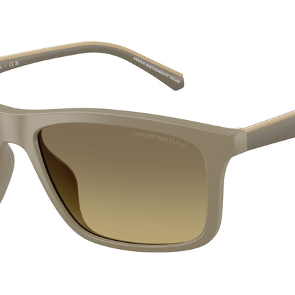 Emporio Armani EA4257U Pillow Sunglasses  5437G9-Matte Beige 57-145-17 - Color Map Brown