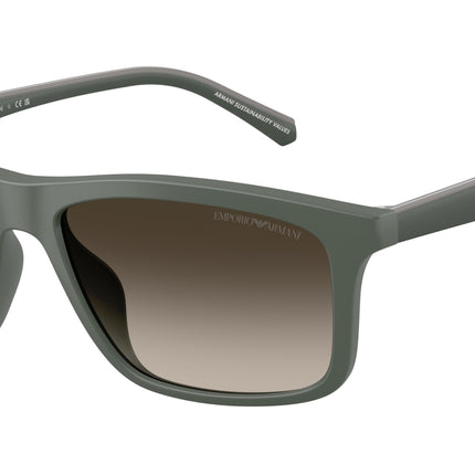 Emporio Armani EA4257U Pillow Sunglasses  631213-Matte Green 57-145-17 - Color Map Green