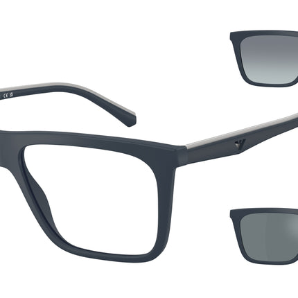 Emporio Armani EA4258F Square Sunglasses  50881W-Matte Blue 56-145-17 - Color Map Blue
