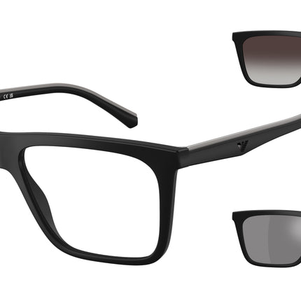 Emporio Armani EA4258 Square Sunglasses  50011W-Matte Black 56-145-17 - Color Map Black