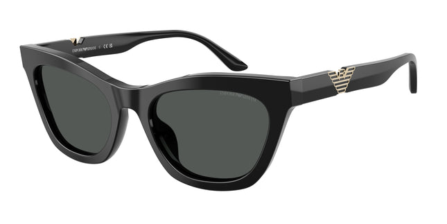 Emporio Armani EA4259U Cat Eye Sunglasses  501787-Shiny Black 55-140-20 - Color Map Black