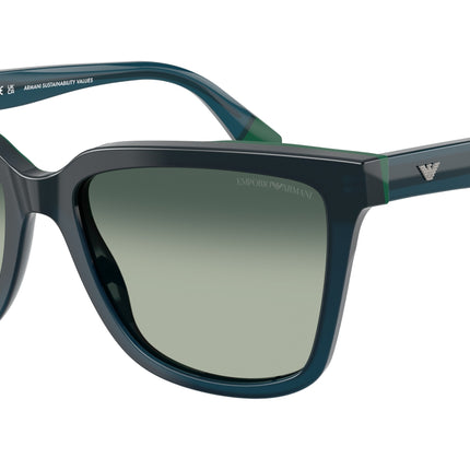 Emporio Armani EA4261 Irregular Sunglasses  631919-Opal Blue/Green 55-140-17 - Color Map Blue