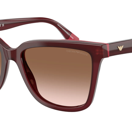 Emporio Armani EA4261 Irregular Sunglasses  632013-Opal Bordeaux/Pink 55-140-17 - Color Map Red