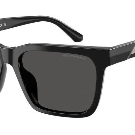 Emporio Armani EA4262U Square Sunglasses  501787-Shiny Black 57-145-19 - Color Map Black