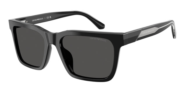 Emporio Armani EA4262U Square Sunglasses  501787-Shiny Black 57-145-19 - Color Map Black