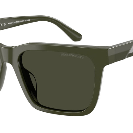 Emporio Armani EA4262U Square Sunglasses  632182-Shiny Green 57-145-19 - Color Map Green