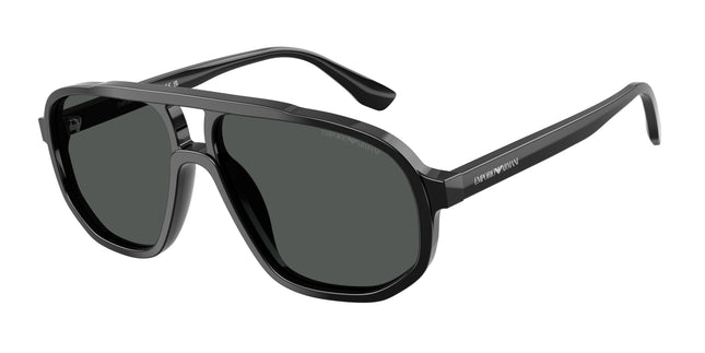Emporio Armani EA4263U Pilot Sunglasses  501787-Shiny Black 57-145-14 - Color Map Black