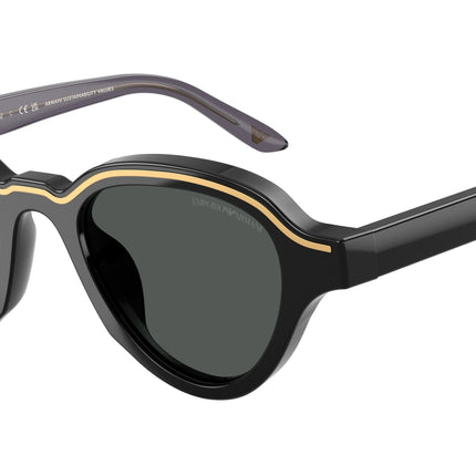 Emporio Armani EA4264U Irregular Sunglasses  501787-Shiny Black 47-145-20 - Color Map Black