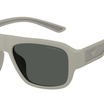 Emporio Armani EA4266U Irregular Sunglasses  636087-Rubber Grey 55-145-17 - Color Map Grey