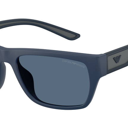 Emporio Armani EA4267U Pillow Sunglasses  618580-Rubberized Matte Blue 57-145-18 - Color Map Blue
