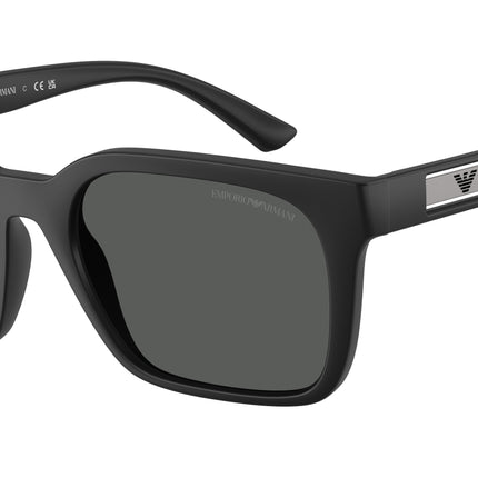 Emporio Armani EA4269F Square Sunglasses  500987-Matte Black 56-145-20 - Color Map Black