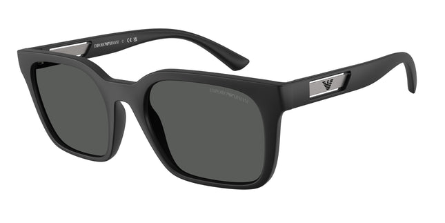 Emporio Armani EA4269F Square Sunglasses  500987-Matte Black 56-145-20 - Color Map Black