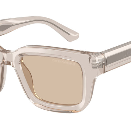 Emporio Armani EA4270 Irregular Sunglasses  636393-Shiny Transparent Tundra 51-145-19 - Color Map Brown