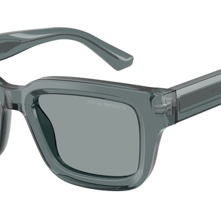 Emporio Armani EA4270 Irregular Sunglasses  6364/1-Shiny Transparent Grey 51-145-19 - Color Map Grey