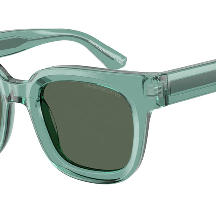 Emporio Armani EA4271 Irregular Sunglasses  636571-Shiny Transparent Green 47-140-20 - Color Map Green