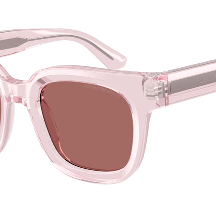 Emporio Armani EA4271 Irregular Sunglasses  636669-Shiny Transparent Pink 47-140-20 - Color Map Pink