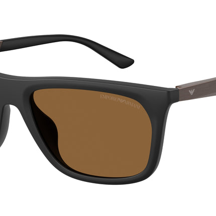 Emporio Armani EA4272U Pillow Sunglasses  637573-Matte Black 57-145-18 - Color Map Black