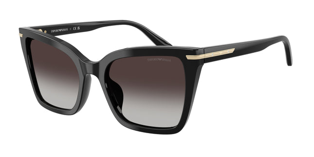 Emporio Armani EA4273BU Square Sunglasses  50178G-Shiny Black 53-140-19 - Color Map Black
