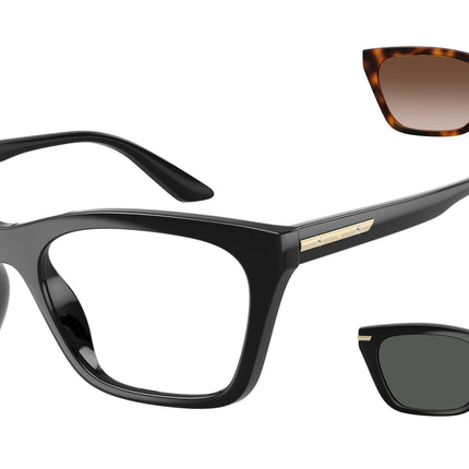 Emporio Armani EA4274BU Cat Eye Sunglasses  50171W-Shiny Black 55-140-19 - Color Map Black