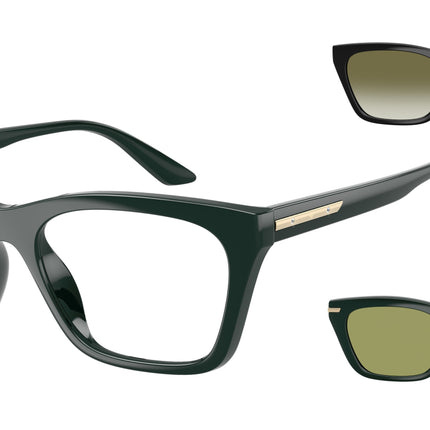 Emporio Armani EA4274BU Cat Eye Sunglasses  63801W-Shiny Dark Green 55-140-19 - Color Map Green