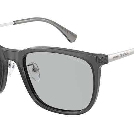 Emporio Armani EA4275D Square Sunglasses  502987-Shiny Transparent Grey 56-145-20 - Color Map Grey
