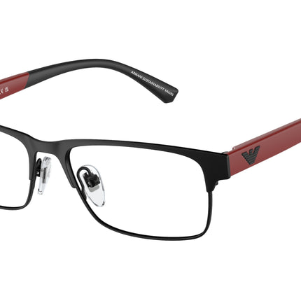 Emporio Armani Kids EK1001 Rectangle Eyeglasses  3001-Matte Black 49-125-15 - Color Map Black