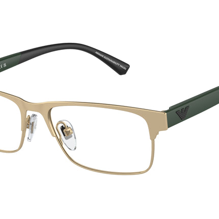 Emporio Armani Kids EK1001 Rectangle Eyeglasses  3002-Matte Pale Gold 47-125-15 - Color Map Gold