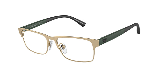 Emporio Armani Kids EK1001 Rectangle Eyeglasses  3002-Matte Pale Gold 47-125-15 - Color Map Gold