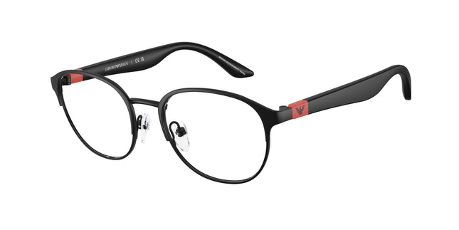 Emporio Armani Kids EK1002 Phantos Eyeglasses  3001-Matte Black 47-130-17 - Color Map Black