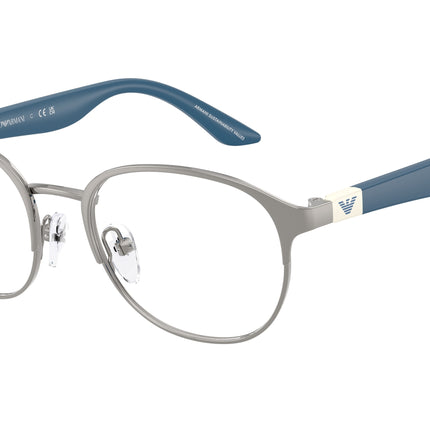 Emporio Armani Kids EK1002 Phantos Eyeglasses  3010-Shiny Gunmetal 47-130-17 - Color Map Grey
