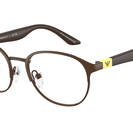 Emporio Armani Kids EK1002 Phantos Eyeglasses  3434-Matte Brown 47-130-17 - Color Map Brown