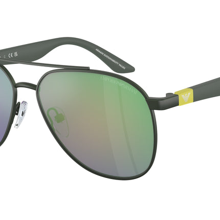 Emporio Armani Kids EK2001 Pilot Sunglasses  30173R-Matte Green 53-130-13 - Color Map Green