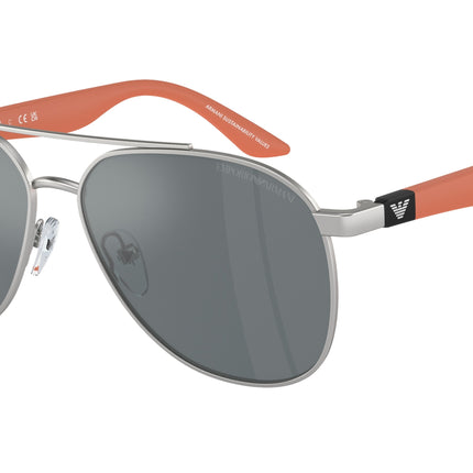 Emporio Armani Kids EK2001 Pilot Sunglasses  30456G-Matte Silver 53-130-13 - Color Map Silver