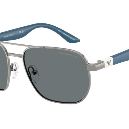 Emporio Armani Kids EK2003 Square Sunglasses  301080-Shiny Gunmetal 51-130-15 - Color Map Grey