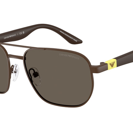 Emporio Armani Kids EK2003 Square Sunglasses  3434/3-Matte Brown 51-130-15 - Color Map Brown