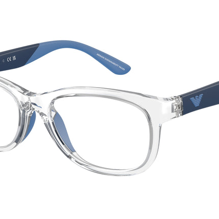 Emporio Armani Kids EK3001F Pillow Eyeglasses  5371-Shiny Crystal 49-125-16 - Color Map Transparent