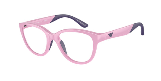 Emporio Armani Kids EK3002F Cat Eye Eyeglasses  6016-Shiny Lilac 47-125-16 - Color Map Violet