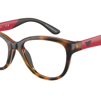 Emporio Armani Kids EK3002 Cat Eye Eyeglasses  5026-Shiny Havana 47-125-16 - Color Map Tortoise