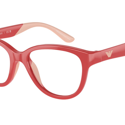 Emporio Armani Kids EK3002 Cat Eye Eyeglasses  5380-Shiny Coral 47-125-16 - Color Map Pink