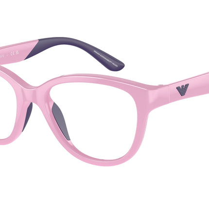 Emporio Armani Kids EK3002 Cat Eye Eyeglasses  6016-Shiny Lilac 45-125-16 - Color Map Violet