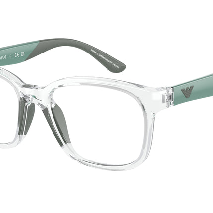 Emporio Armani Kids EK3003F Pillow Eyeglasses  5371-Shiny Crystal 49-125-16 - Color Map Transparent