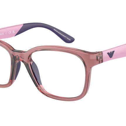 Emporio Armani Kids EK3003 Pillow Eyeglasses  5376-Shiny Transparent Lillac 49-125-16 - Color Map Violet